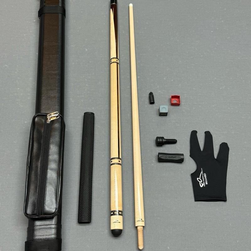 Cơ Bida Líp ren gỗ, Cán gỗ maple ghép cánh bướm, Ngọn 11.5mm chuẩn líp, Trọng lượng cơ nặng 440gram đến 460gram, Đã lên sẵn : Phíp sừng mỹ, Kiếng trợ lực, Đầu cơ R nhập, đánh trô, kéo, masse cực kỳ bén.