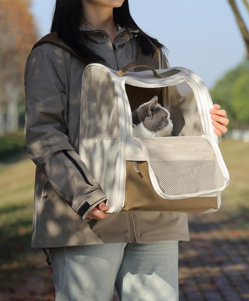Product Introduction of Pet Backpack Outdoor Breathable Portable Cat Bag Large Capacity Handheld Dog Bag 4