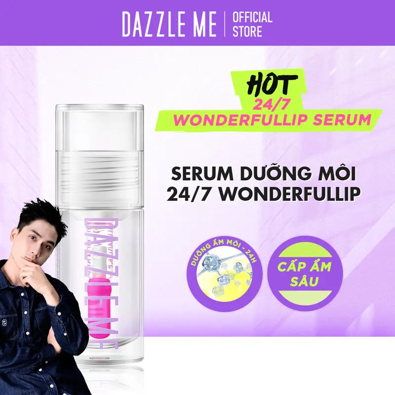 DAZZLE ME Serum Dưỡng Môi Lip Serum 24/7 Dưỡng Ẩm, Làm Mềm Môi Wonderfullip Serum 2.5g Son Nữ Women 0
