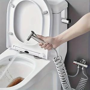 Set de Regadera de Acero Inoxidable de Alta Presión, Incluye Rociador de Bidé Manual y Accesorio para Tina, Comodidad y Limpieza en el Baño