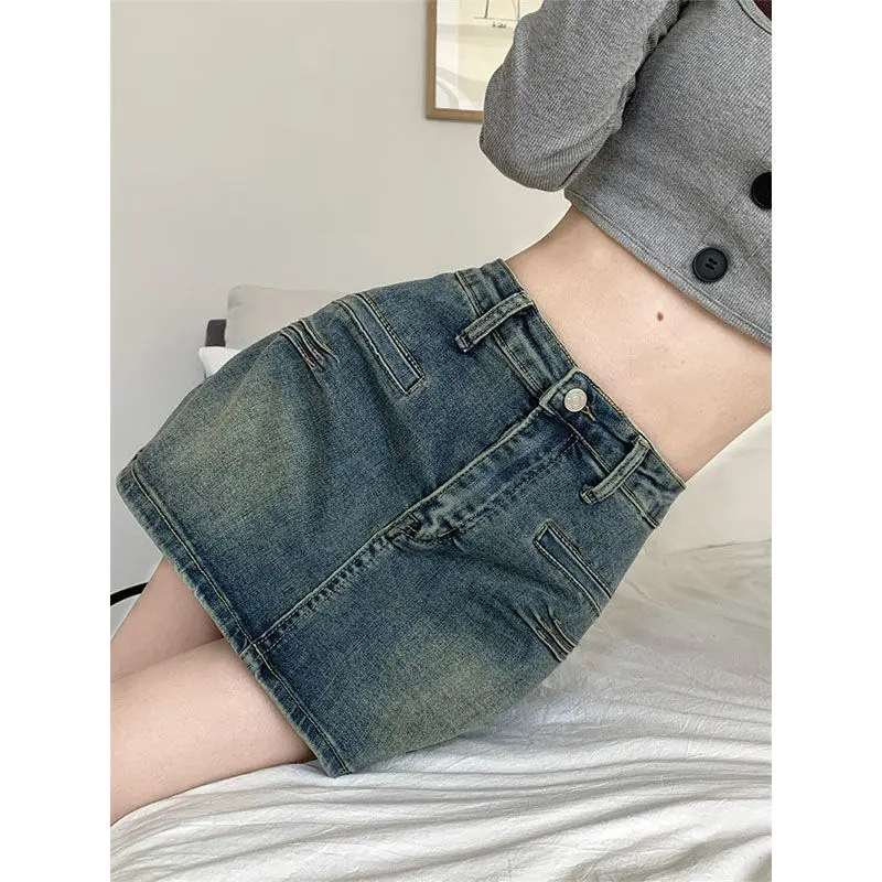 Chân Váy Denim, Thiết Kế Sang Trọng Và Sang Trọng, Lót, Co Giãn, Thích Hợp Cho Mùa Hè, Chân Váy Bodycon Mới, Hợp Xu hướng, Phong Cách Cô Gái Nóng Bỏng Sexy