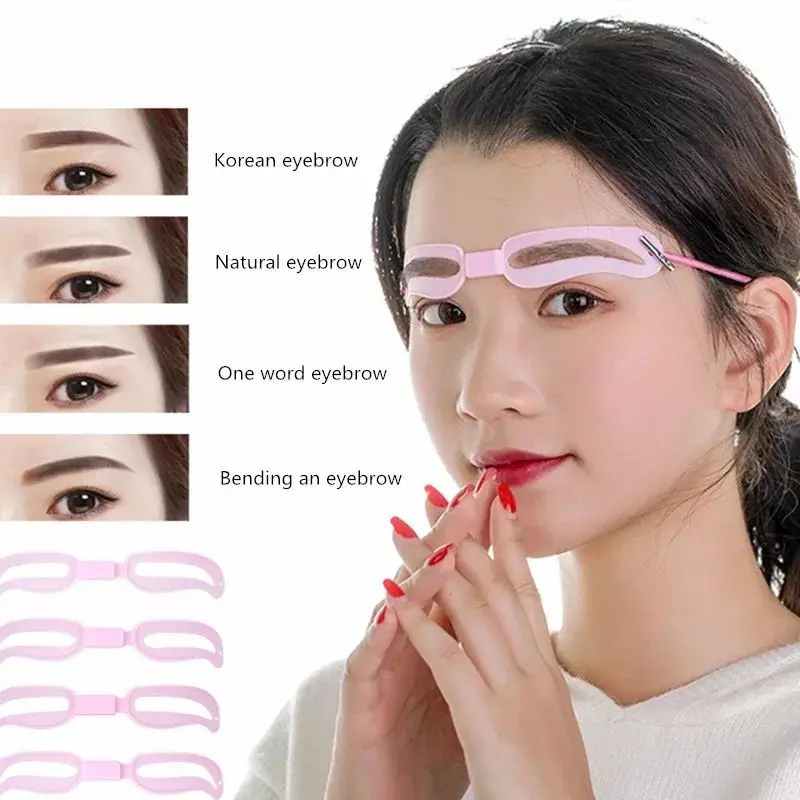 Eyebrow alis Template Model Tali Cetakan Alis  Template 4 IN 1 eyebrow ruller ruler card kartu alis penggaris alis pensil alis