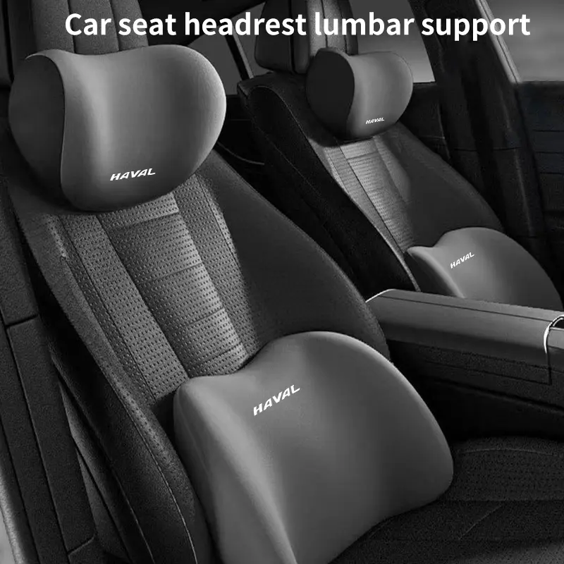 For VW Audi BMW Renault Alfa Car Seat Back Support Neck Pillow Kit Ergonomic Design headrest Lumbar Support for Pain Relief