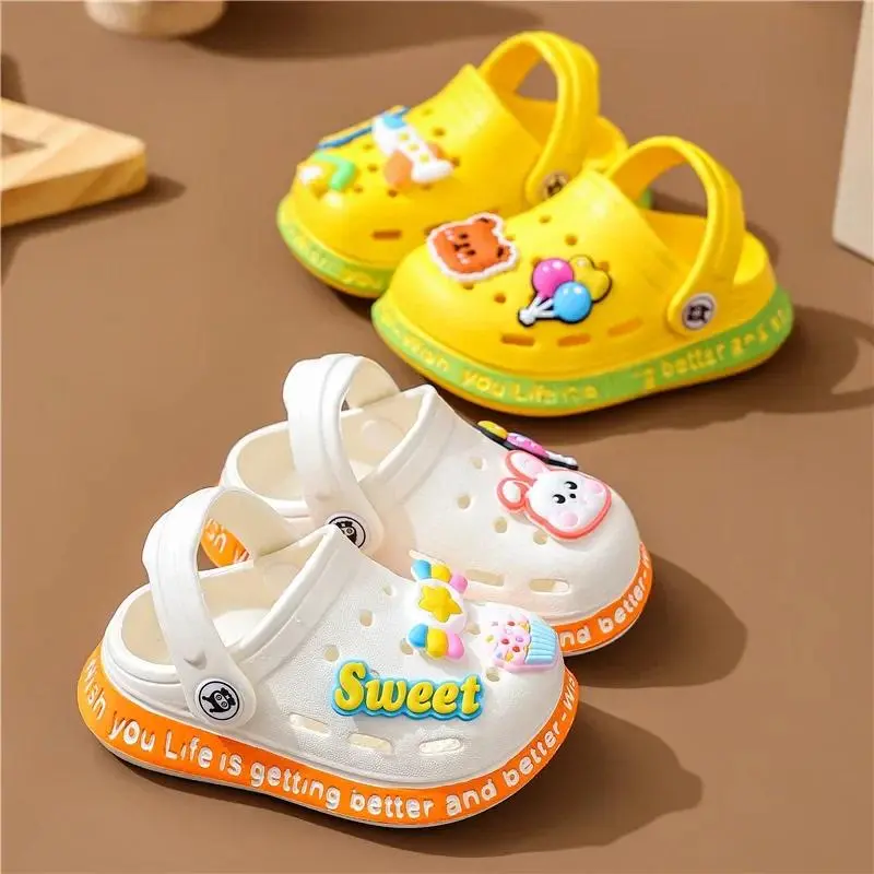 Cartoon shoes for boys and girls summer toddler indoor slippers sand
