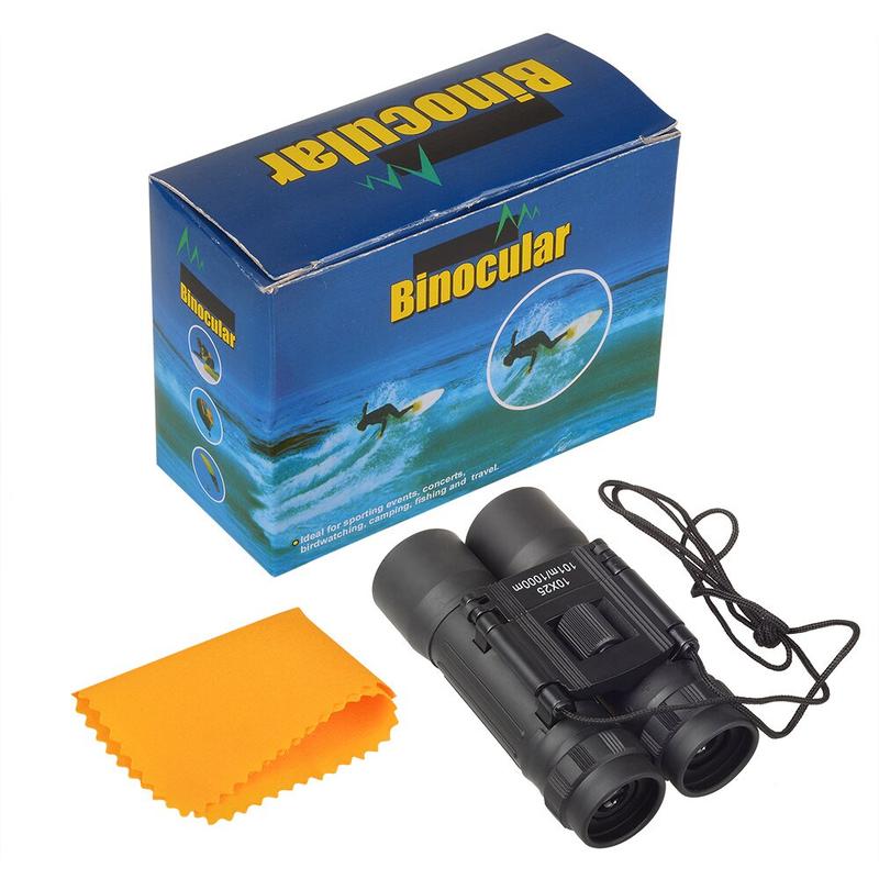 Kính Thiên Văn Thu Phóng Nhỏ Gọn 10X25, Ống Nhòm Chống Thấm Nước, Ống Kính Chạy Bằng Điện, Tầm Xa, 1000M, Quang Học HD Gấp Gọn, Mạnh Mẽ, Mini BAK4 8