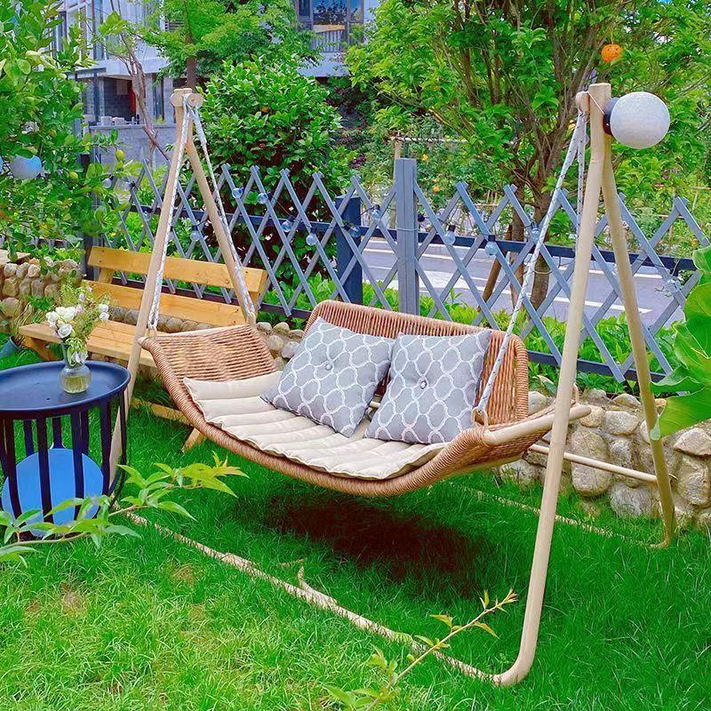 🔥Ghế xích đu ngoài trời ban công vườn nhà võngxích đu giải trí giường xích đu sân vườn ghế bập bênh3 3