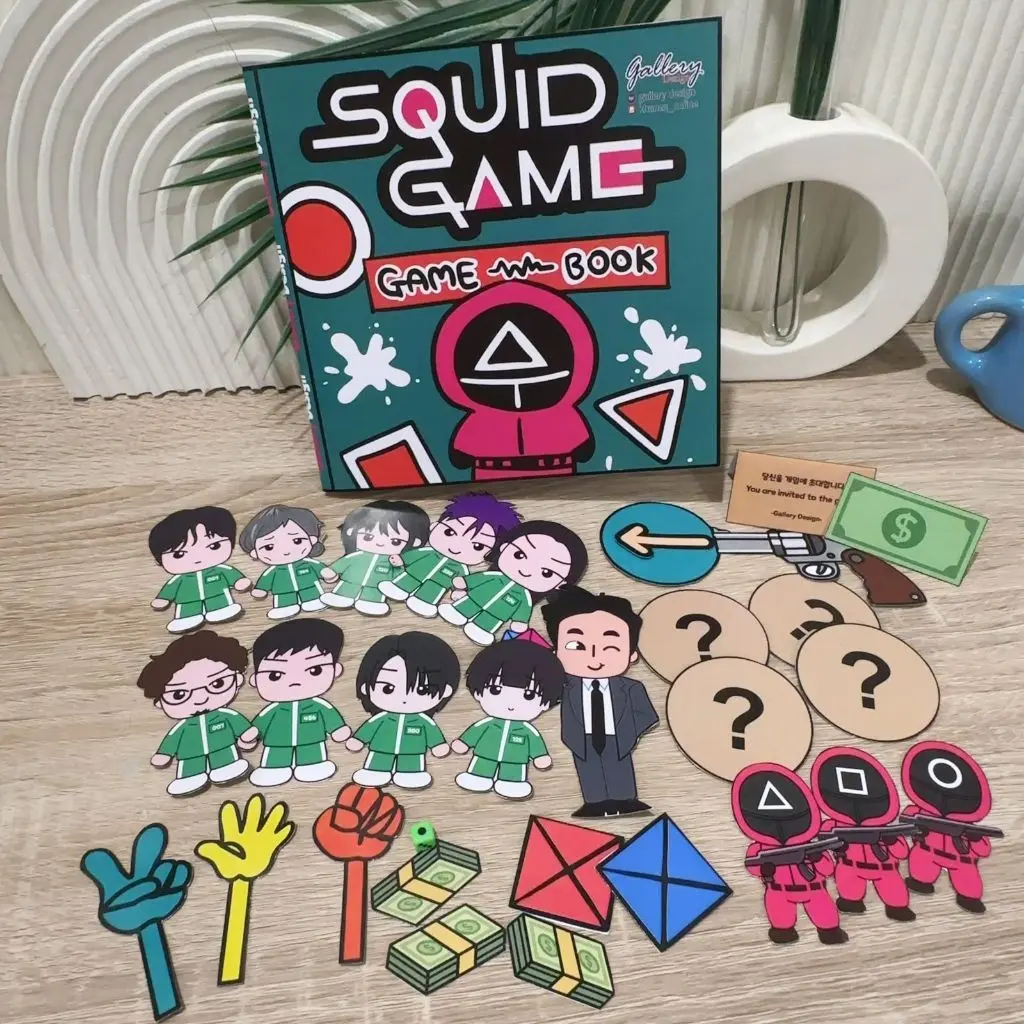 SQUID GAME Paperdolls Mainan Edukasi Anak Viral Mainan Bongkar Pasang Kertas Tebal Terbaru + Bonnus