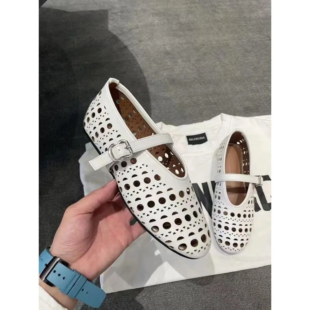 Ballet flats for women mesh rubber soft sole