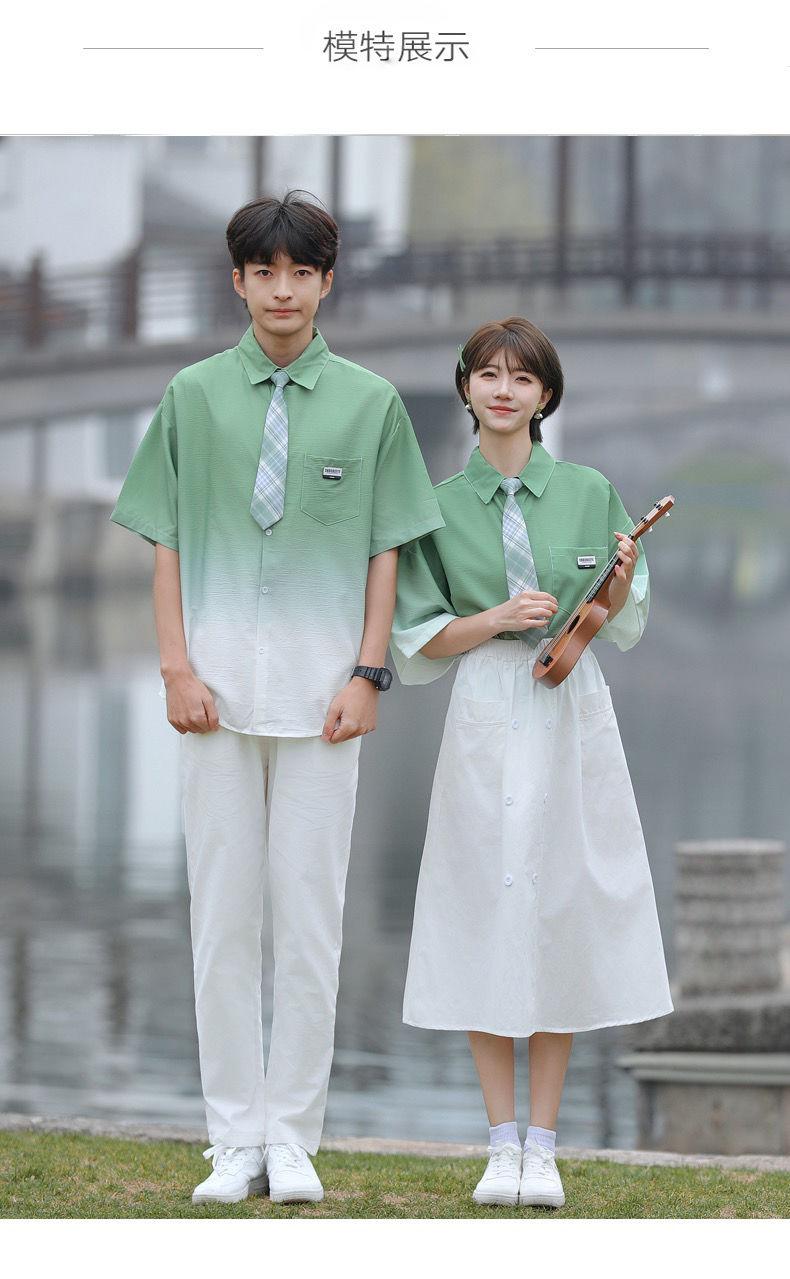 Product Introduction of Graduation Class Outfit Set - Trendy Gradient Color Short Sleeve Shirt |     School Uniform for Middle School Students, Performance & Recital |     Stylish Academic Wear (Boys & Girls) 10