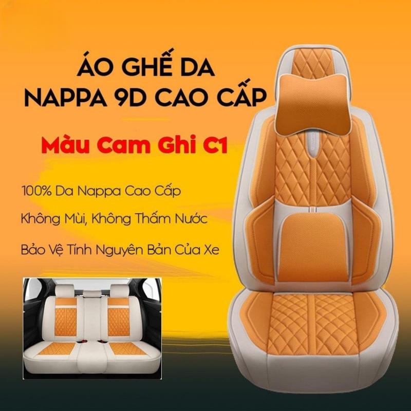 Bộ Áo Ghế 9D Da Nappa Cao Cấp Cực Kì Sang Trọng Dùng Cho Xe 4 Chỗ, 5 Chỗ, 7 Chỗ -Tặng Gối Tựa Đầu - Bảo Hành 2 Năm