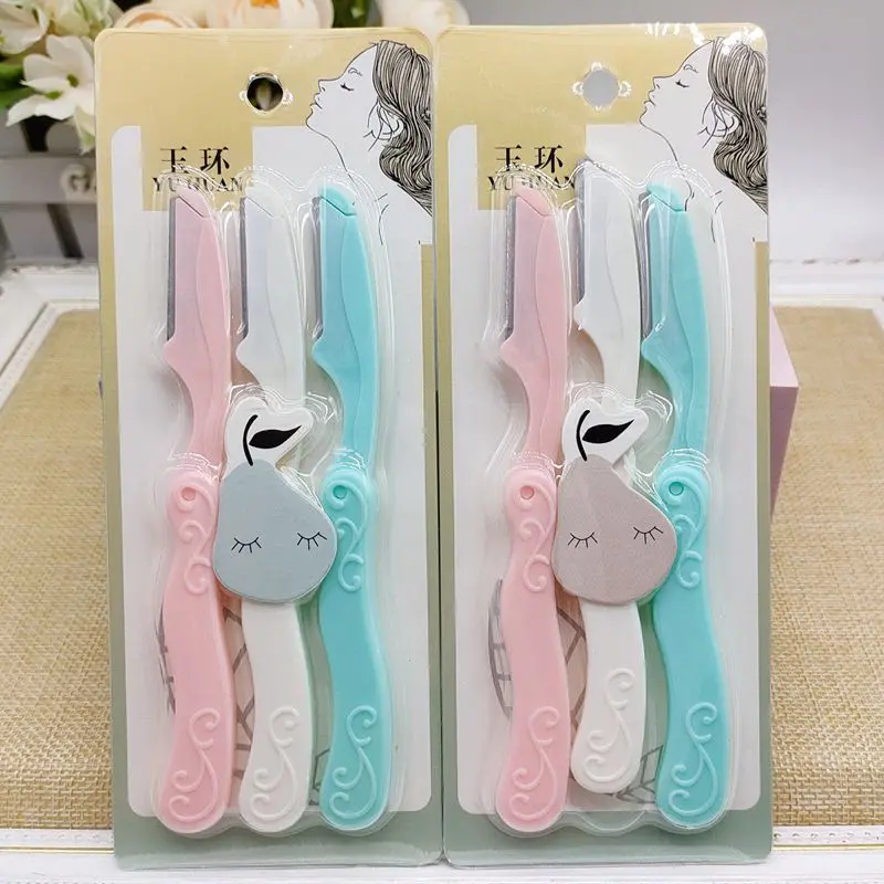Vỉ 3 Dao Cạo Tỉa Lông Mày, Tỉa Khuôn Mày, Chân Mày
