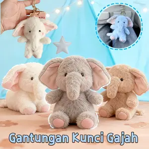 Elephant Bag Charm Lucu Gantungan Tas Gajah Keychain Plush Toy Cute Doll Boneka