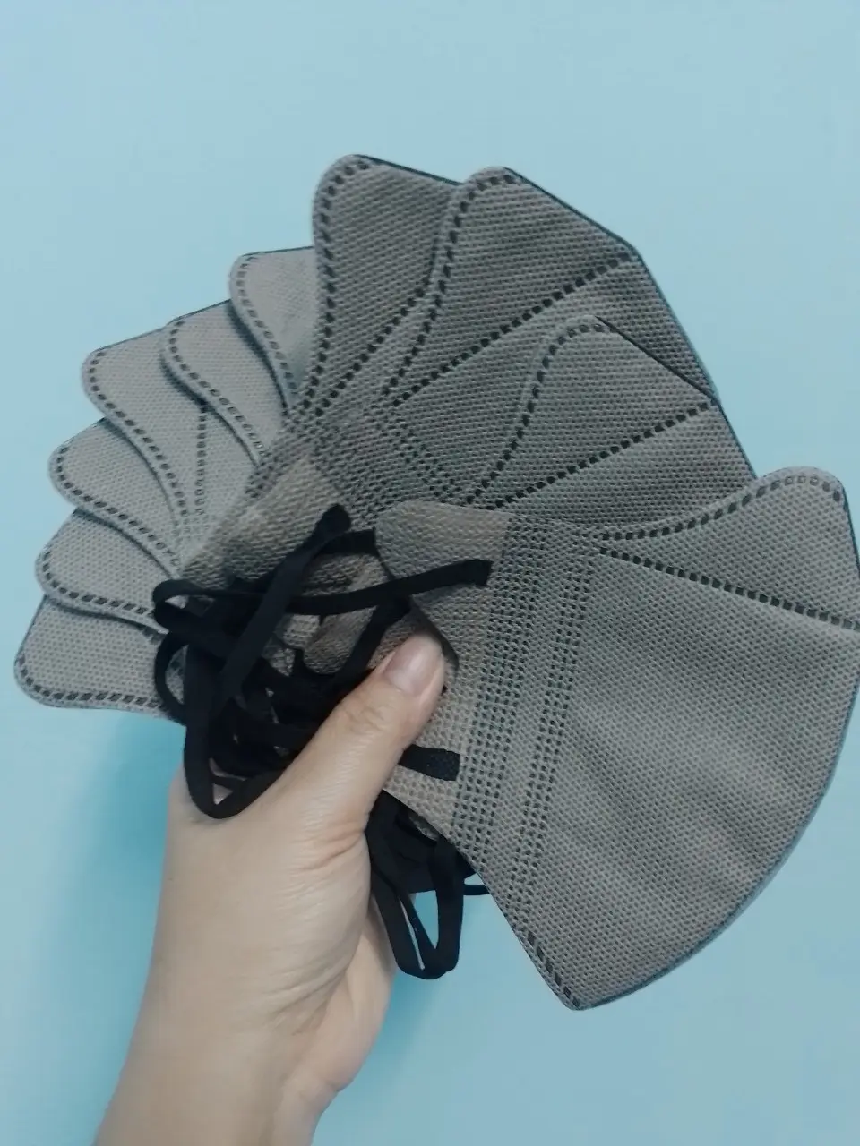 khẩu trang 5d dây đen Hộp 10 cái ( MÀU DA, XÁM - MỚI) Voi Nhung Phụ Kiện không dệt việt nam khẩu  trang mask không dệt đủ màu polyester việt nam mặt nạ bảo hộ ppe khẩu  trang  5d  mask khau  trang khẩu  trang  5d