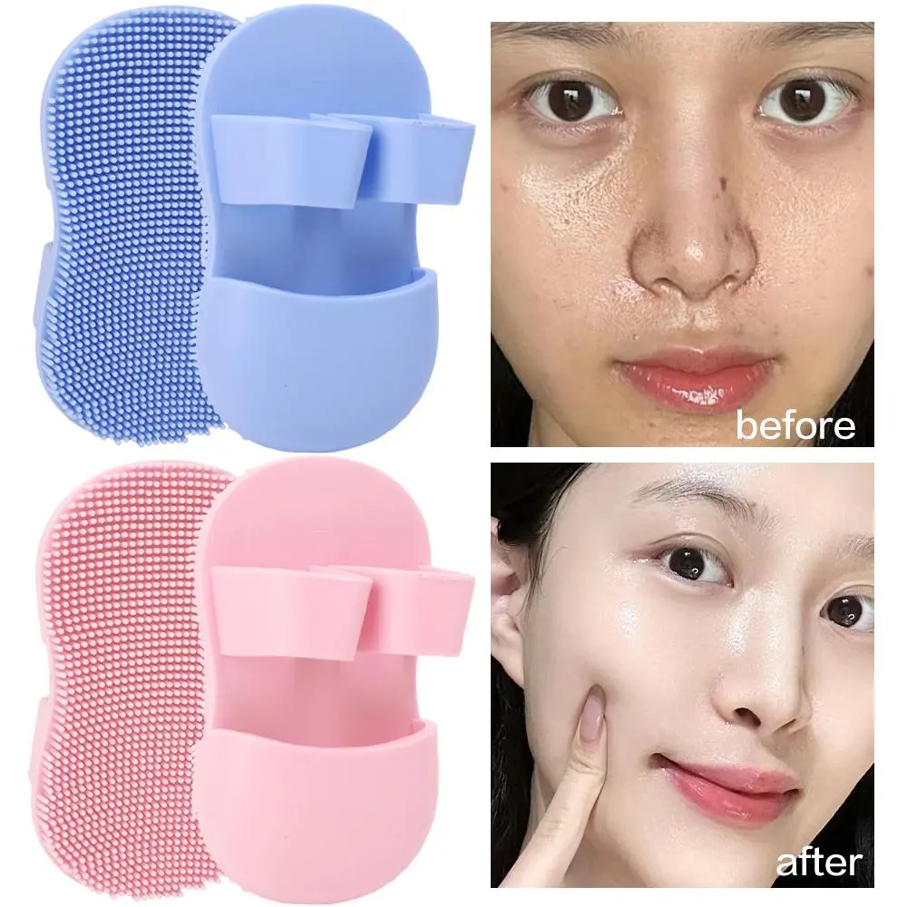 1/2pcs Beauty Skin Care Facial Cleanser Silicone Brush Exfoliating Brush Nose Side Cleansing Tool Brush Skin Care Tools