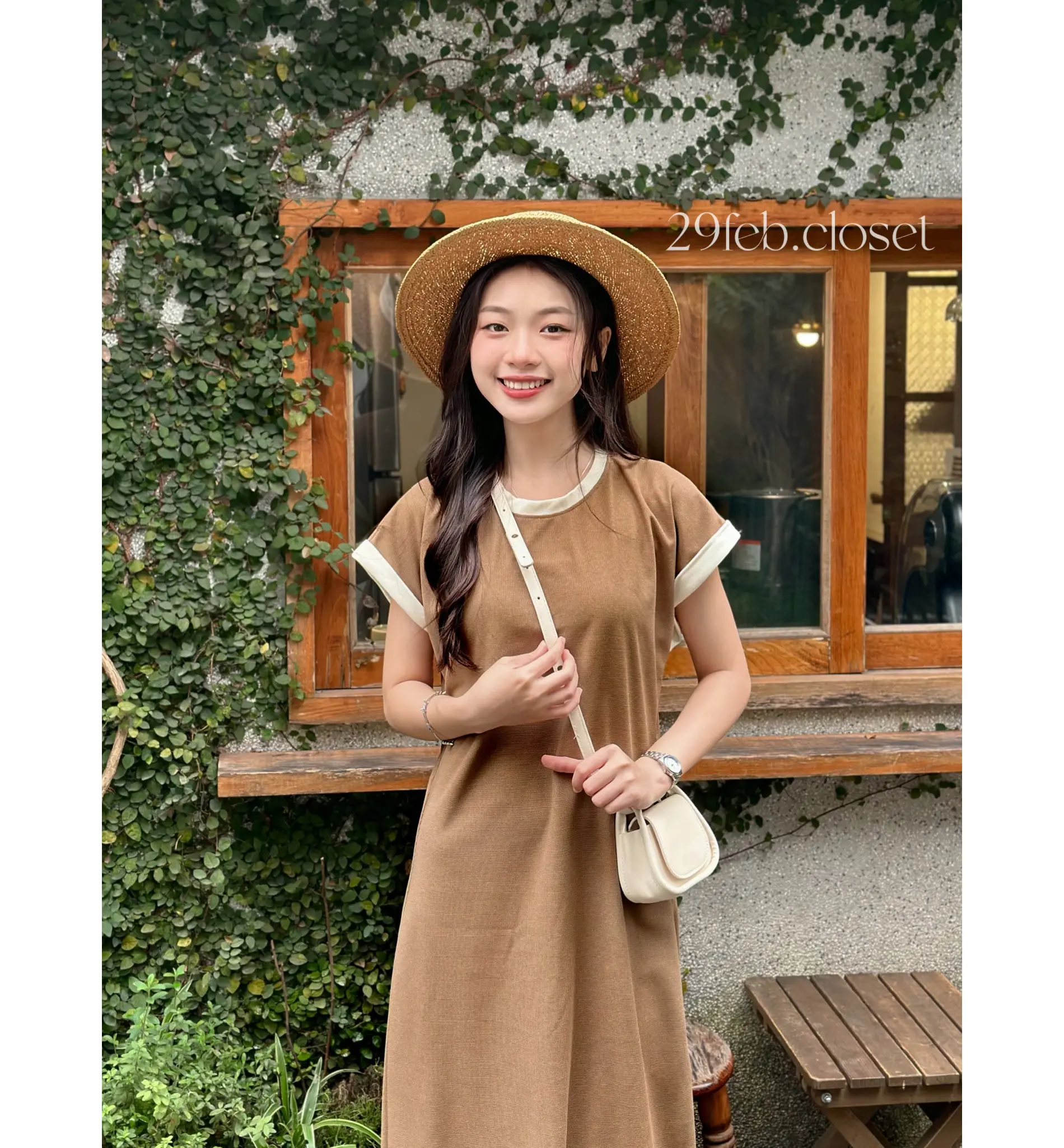 Váy tay hến chất tổ ong phối viền dáng dài xòe nhẹ - 29feb.closet - V70 Nữ Dress | BigBuy360 - bigbuy360.vn Váy tay hến chất tổ ong phối viền dáng dài xòe nhẹ - 29feb.closet - V70 Nữ Dress | BigBuy360 - bigbuy360.vn