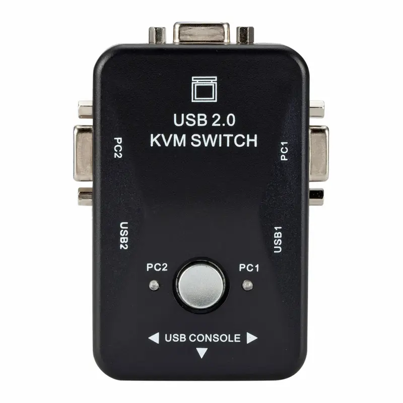 Hộp Công tắc KVM, 2 cổng USB 2.0, với chuột và bàn phím, video VGA, cho PC 0