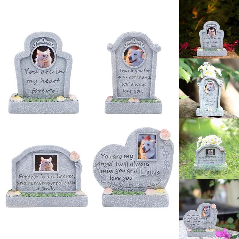Pet Memorial Monument Waterproof Loss of Pet Sympathy Gifts Cat Memorial Headstone for Patio Garden Outdoors Flowerbed Backyard 3