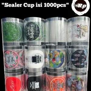 Plastik Lid Cup Sealer Cup isi 1000pcs sealcup Murah