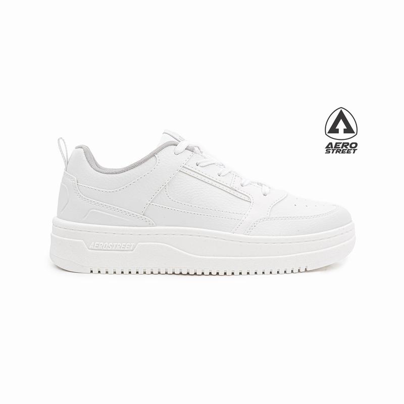 Aerostreet 37-44 Brooklyn Putih Putih Abu Muda - Sepatu Sneakers Casual Sport 3