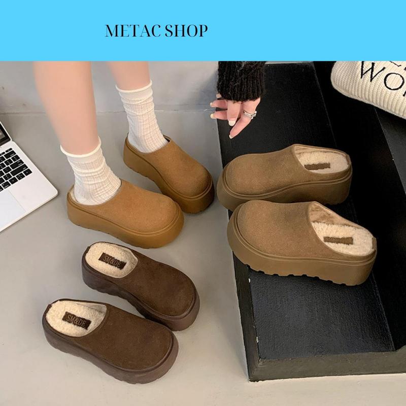 Dép sục lông hàng siêu cấp PP08 lót lông xịn đế cao 5cm ( FullBox QC Loại 1 ) - Nữ - DéP