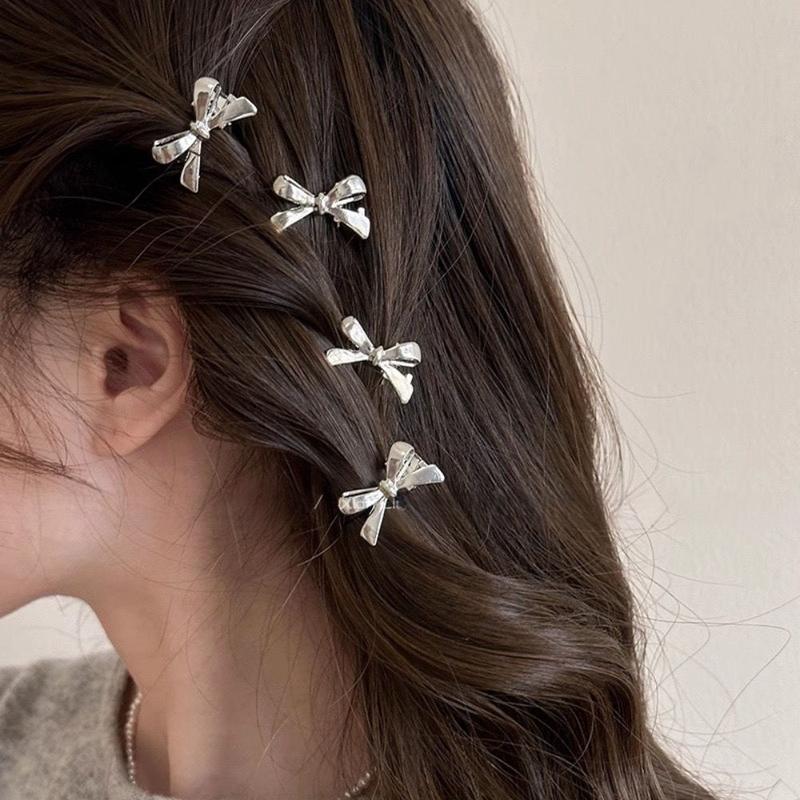 Product Introduction of Bow hair clip, sweet and cool girl's small bangs clip, side hair clip, duckbill clip 11