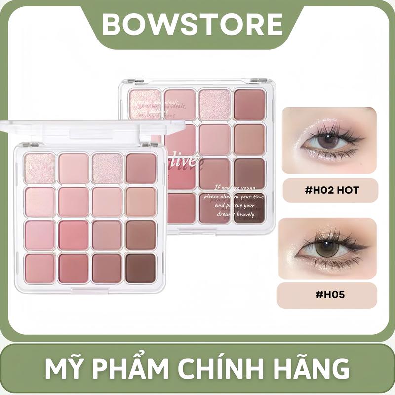 Bảng Phấn Mắt HOLD LIVE 16 ô Sunset Magic HL716 Trang Điểm Mắt Nhũ Mịn Lì Xinh Xắn Makeup Cosmetic Mỹ Phẩm gogo talese Nữ hold live h05 bảng mắt tông lạnh
