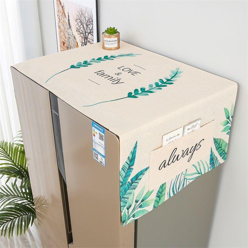 Tấm Che Bụi Bảng Điều Khiển Trên Cùng Tủ Lạnh, Vải Bảng Điều Khiển Cửa Đơn / Đôi, Vải Che Thiết Bị Gia Dụng Máy Giặt