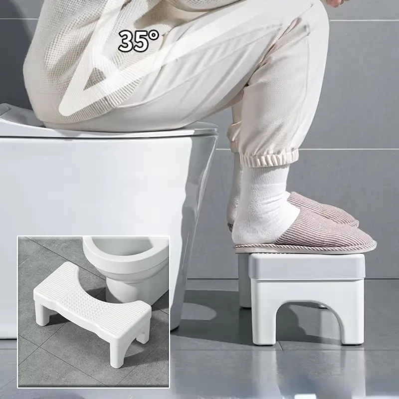 Toilet Potty Stool for Duty Plastic Portable Squatting Poop Foot Stool Bathroom Non-Slip Toilet Assistance Step Stool