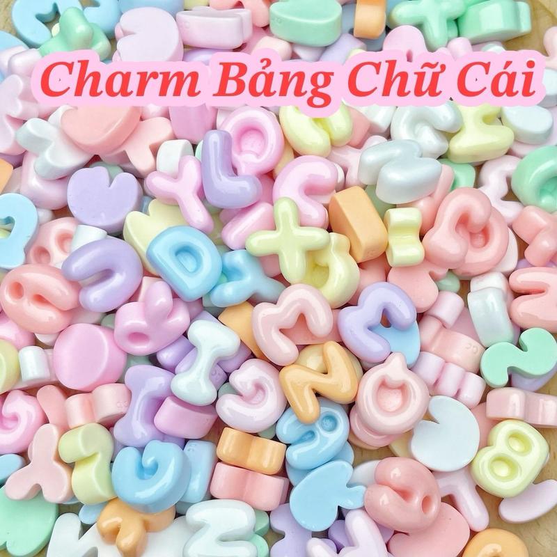   KÈM KEO DÁN   Charm Chữ Cái Trang Trí Mũ Bảo Hiểm Xe Máy Ốp Lưng Kèm Keo Dán CUTE SHOP 