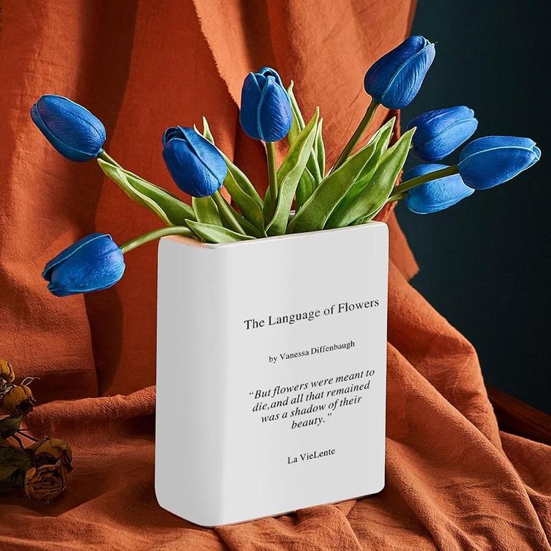 Product Introduction of Modern Floral Arrangement Book Vase Artistic Home Decor Flower Vase Decorative Book Decor Accents 12