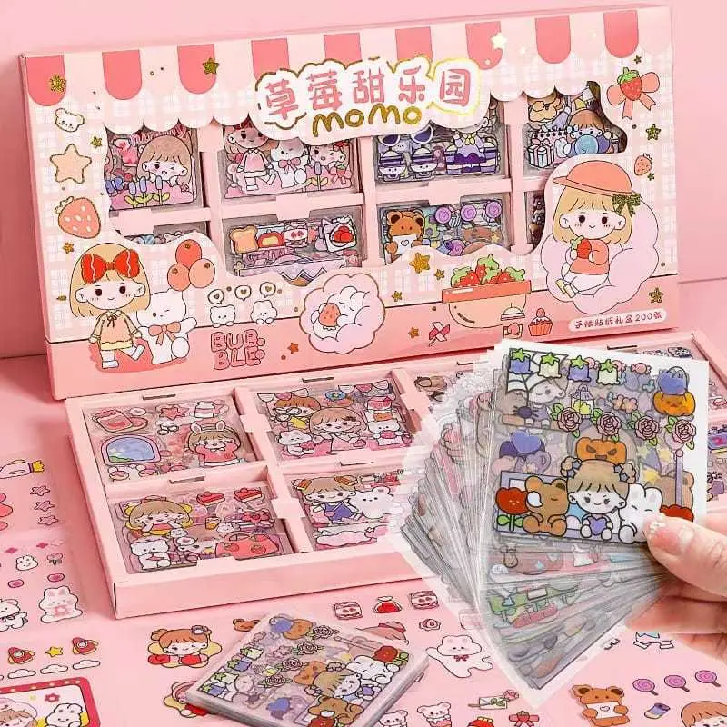 Sticker Momo Isi 200 Lembar Murah Stiker momo Waterproof Sticker Murah Stiker Lucu Stiker Journal 1