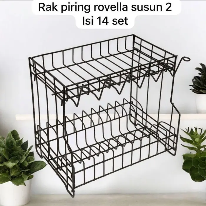 HOFFLE RAK PIRING SUSUN / RAK WASTAFEL/RAK WARKOP/RAK DAPUR/RAK ANTIKARAT / RAK SUSUN 2-3 TINGKAT HITAM PUTIH