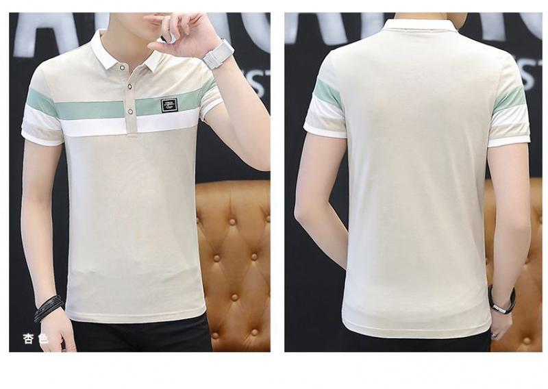 Product Introduction of Áo Thun Cotton Nguyên Chất Ngắn Tay Cho Nam, Áo Polo Có Ve Áo Dáng Ôm Hàn Quốc, Đẹp Trai, Hợp Thời Trang, Lớp Nền, Mùa Hè 8