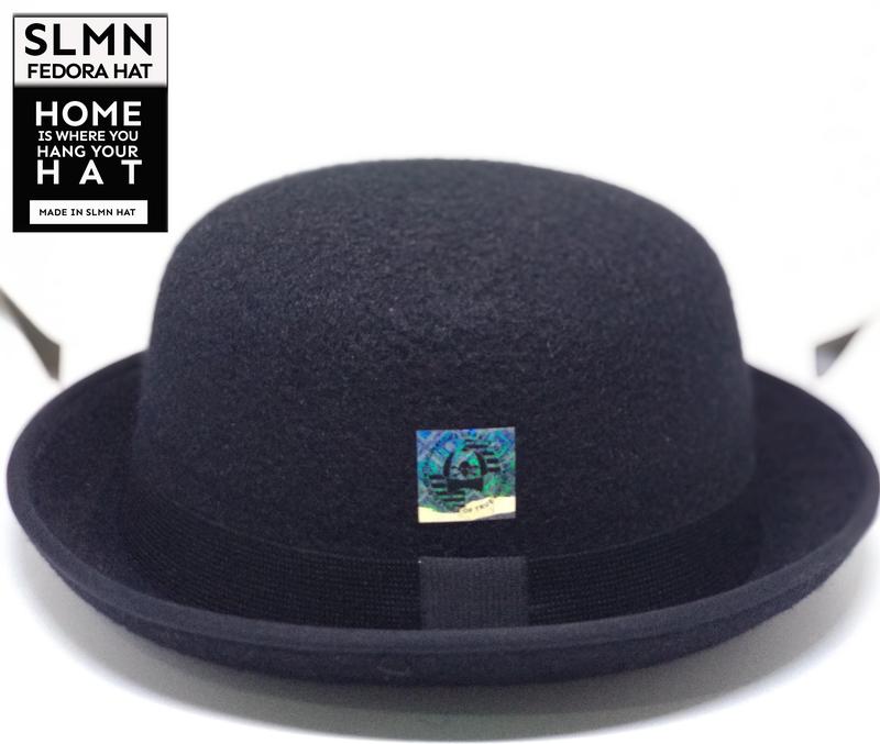 Topi Fedora tipe Bowler Dewasa new edition Pria Wanita Warna Hitam Hat 2