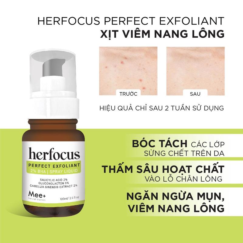Giảm 40%Xịt viêm nang lông HERFOCUS 100ml + Sữa tắm viêm nang lông HERFOCUS 500ml - Bộ liệu trình viêm nang lông Mee Natural Cạo Râu Dưỡng Body Dưỡng Da Body | Xịn 2025| Xịn giá sốc | 90% người dùng 3