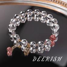 Product Introduction of 7A Natural White Crystal Aquamarine Bracelet Attract wealth, Lucky Wish bracelet Zodiac year luck boost stress  rings stress  rings 4