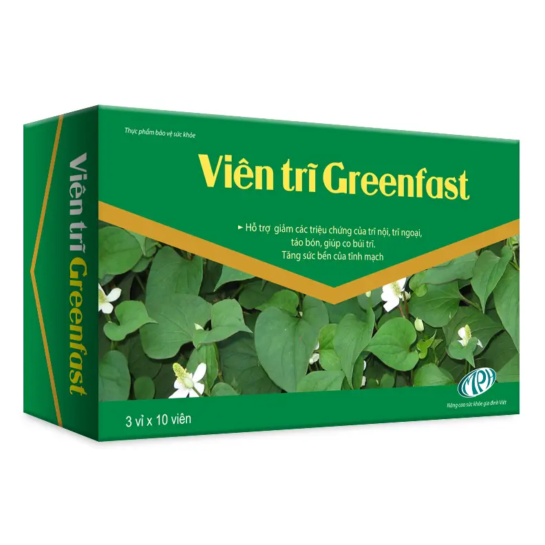 Viên uống trĩ GREEN FAST chuyên trị trĩ nội, trĩ ngoại gây đau bụng ở vùng thấp (30 viên)