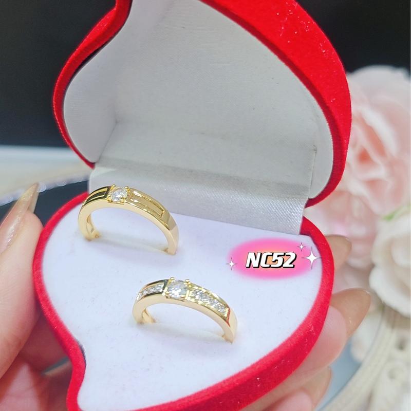 NC52 - Nhẫn cưới, nhẫn đôi nam nữ kiểu dáng đơn giản đẩy đủ ni tay