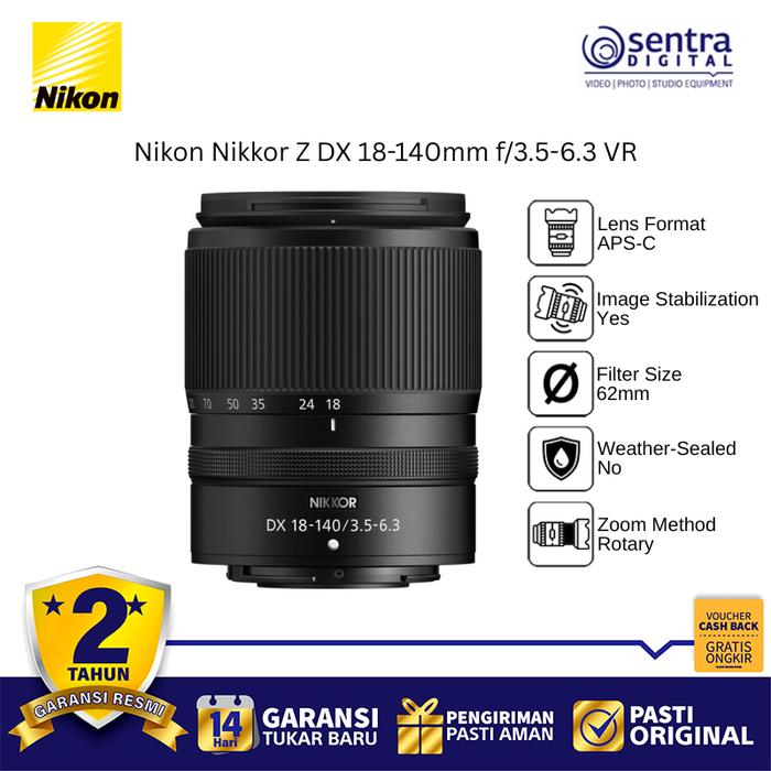 Gambar Nikon Nikkor Z DX 18-140mm f/3.5-6.3 VR AF Lens dari Sentra Digital Kota Surabaya Tokopedia