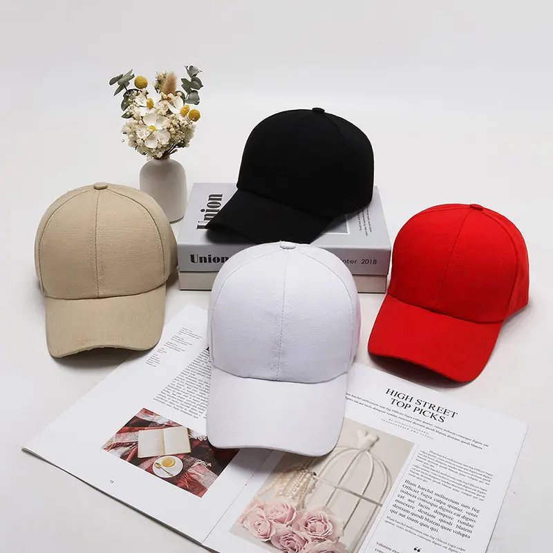 Fashion Sight Baseball Cap Korean Cutting Plain Colour Caps Unisex Smaller Looking Face Korea Korean Stylish Ins Curve Hat Size Adjustable Strap Polyester Plain Baseball Cap Beret Summer Winter Polka Dot Striped Floral Plain Silk Cotton