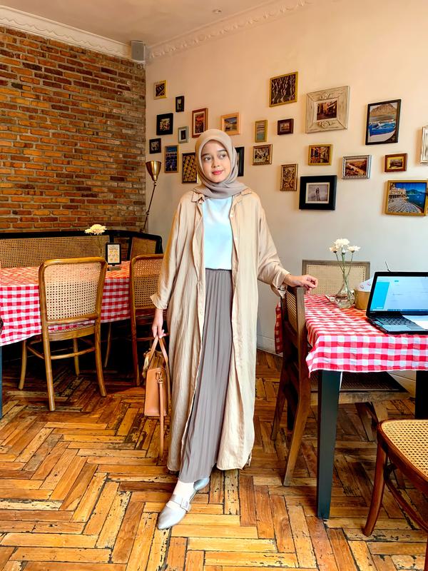 RED Dress Kemeja Leisis Oversize 1223/Long Tunik Wanita/Cardigan Panjang kekinian Casual look 7