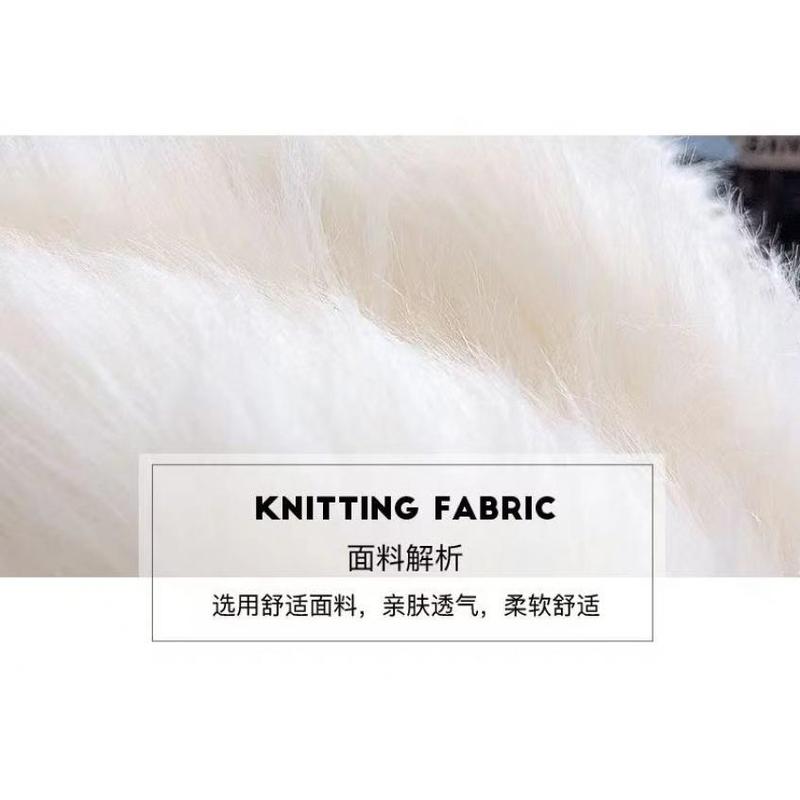 Áo Cardigan Dệt Kim, Lông Chồn Trắng, Dành Cho Nữ, Ngắn Và Dáng Rộng Vừa Vặn, Áo Khoác Len Cao Cấp Lưng Cao Top Women 8