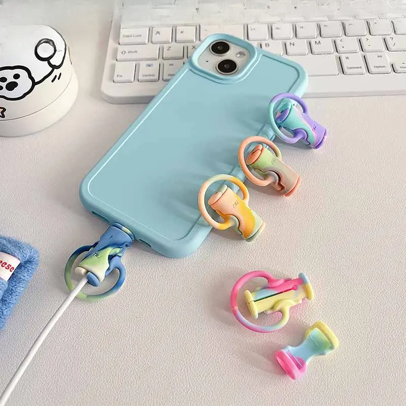 Cable Protector for IPhone 14 13 12 11 Silicone Data Cable Protective Sleevef for Xiaomi Samsung Huawei Cord Wire Organizer