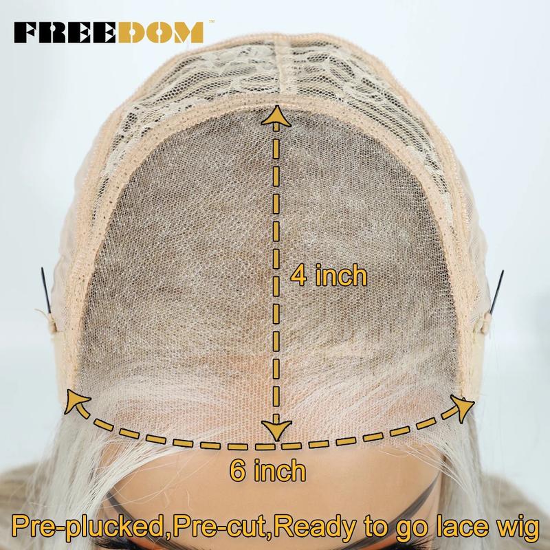 Product Introduction of Synthetic Lace Front Wigs For Black Woman Layered Straight Wear and Go Glueless Wigs Ombre Brown T Part & 6x4 Pre Plucked Wig 13
