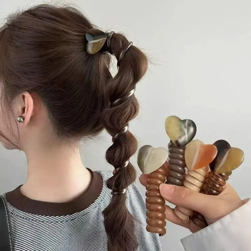 Dây Buộc Tóc Đầu Bong Bóng, Phong Cách Trung Quốc Và Nhật Bản, Thiết Kế Đơn Giản, Dây Điện Thoại Tình Yêu Cao Cấp Mới 2024, Dụng Cụ Bện Tóc Đuôi Ngựa, Thiết Kế Dễ Thương, Hữu Ích