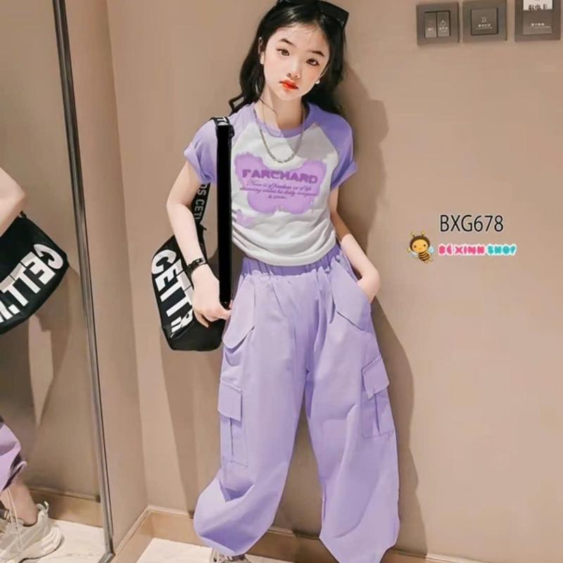 quần ống rộng túi hộp cho bé gái ,hoặc áo rời (không kèm sét) cho bé 10 --- 32 KG chất bò mềm mặc thoải mái dễ chụi 4