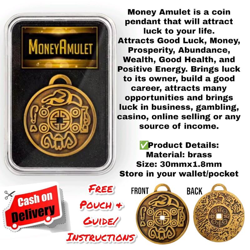 Money Amulet Pendant Charm Blessed with Guide - TikTok Shop Philippines