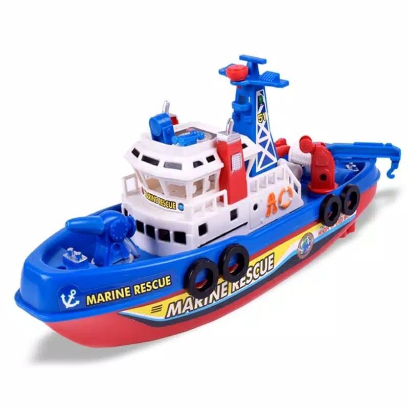 Boat Fire perahu semprot Mainan Kapal Pemadam / Diecast kapal laut Baterai Plastik Control 4