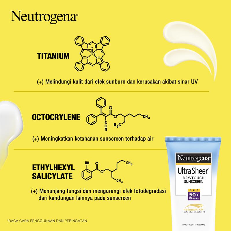 NEUTROGENA Ultra Sheer Dry 88ml - Touch Sunscreen SPF 50 - Sunblock Wajah 1