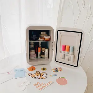 [MINIFRIDGE] (READYSTOCK) Skincare Mini Fridge Round 4L Skin Care Minifridge Kulkas Skin Care Kosmetik Makanan Kulkas Portable Freezer